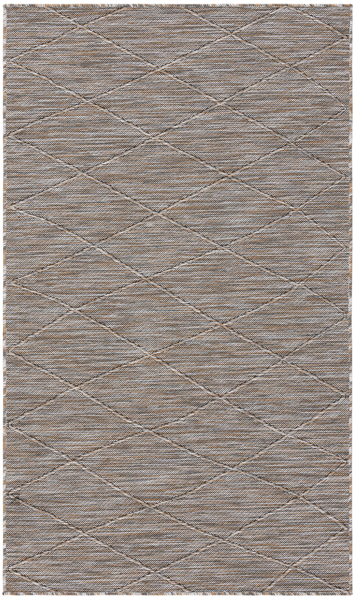 Nourison Washable Solutions 3' x 5' Grey/Mocha Modern Rug