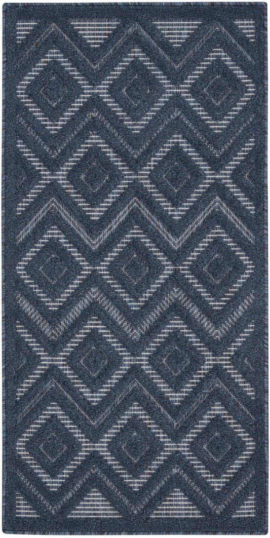 Nourison Versatile 2' x 4' Navy Blue Modern Rug