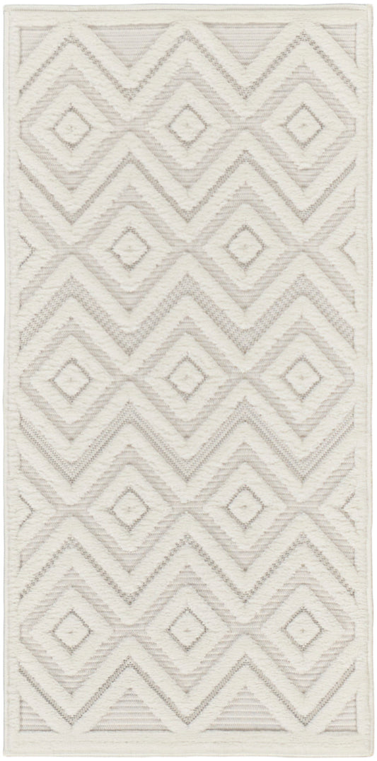 Nourison Versatile 2' x 4' Ivory White Modern Rug