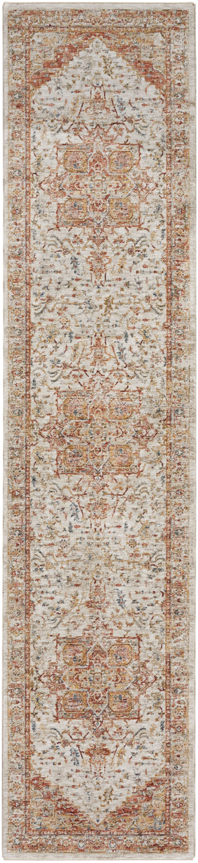 Nourison Sahar 2'3" x 10'2" Ivory Rust Vintage Indoor Rug