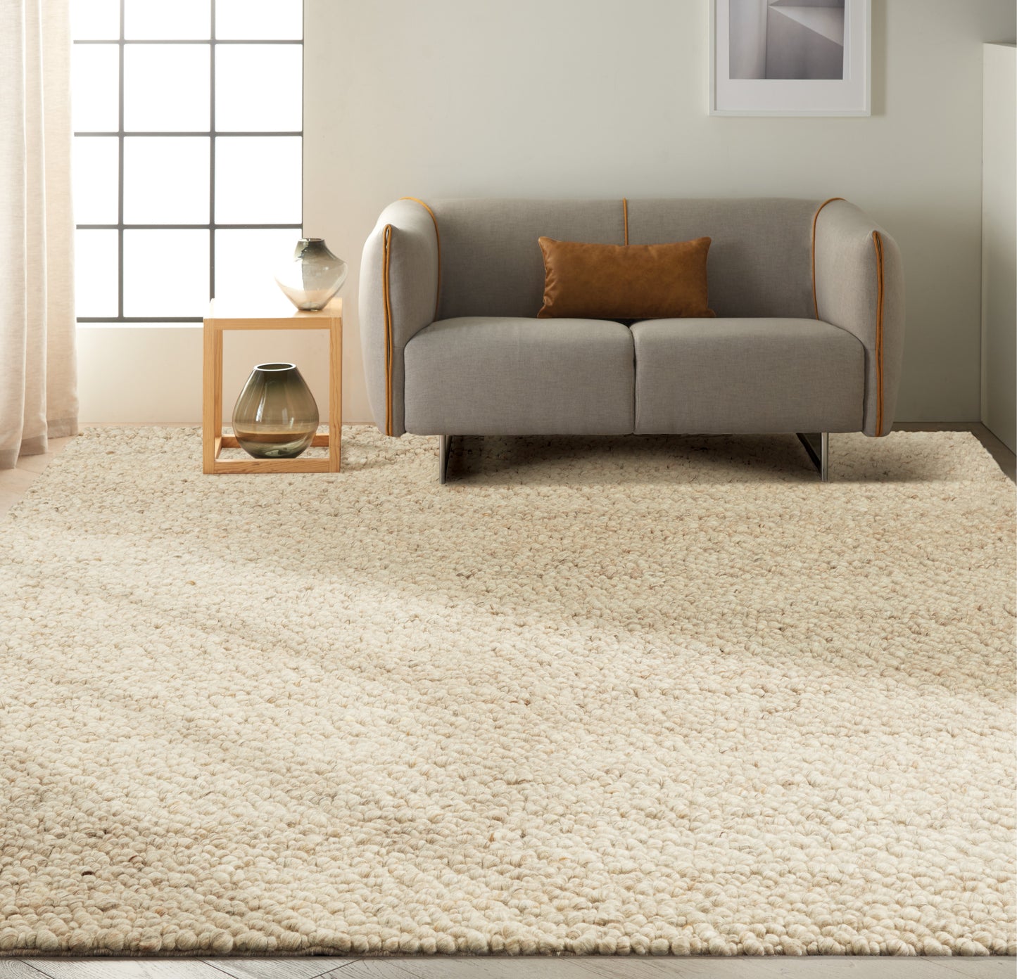 Calvin Klein Riverstone 10' x 14' Ivory Farmhouse Indoor Rug