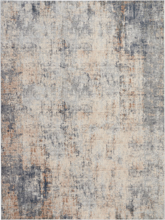 Nourison Rustic Textures 7'10" x 10'6" Grey Beige Modern Indoor Rug