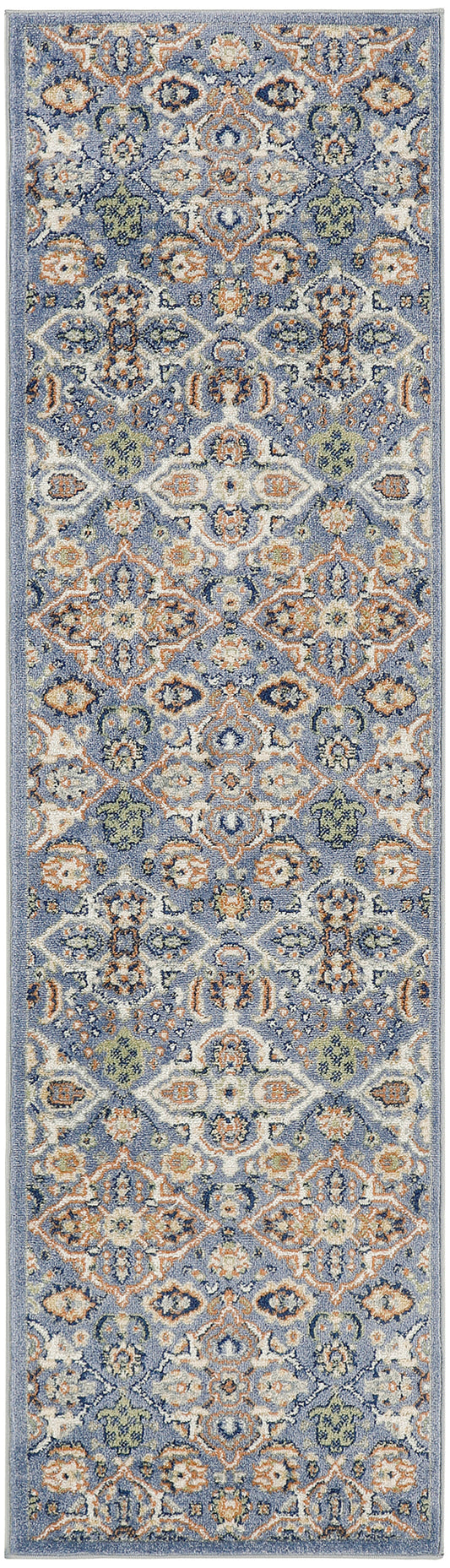 Nourison Allur 2'3" x 7'6" Light Blue Bohemian Indoor Rug