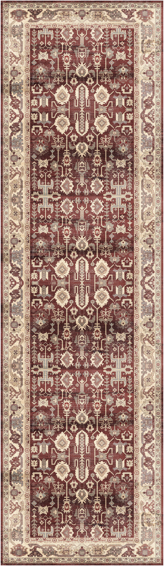 Nourison Vintage Home 2'2" x 7'6" Red Bohemian Indoor Rug