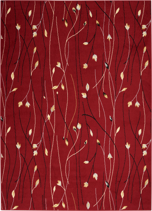 Nourison Grafix 5'3" x 7'3" Red Contemporary Indoor Rug