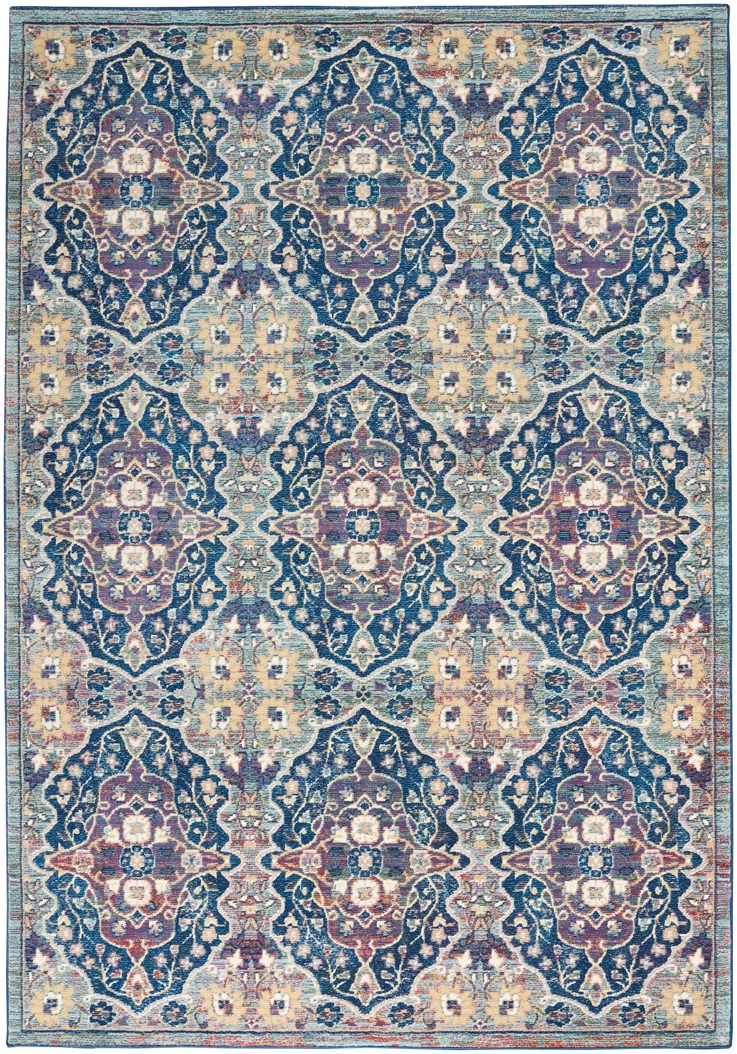 Nourison Ankara Global 4' x 6' Navy Multicolor Bohemian Indoor Rug