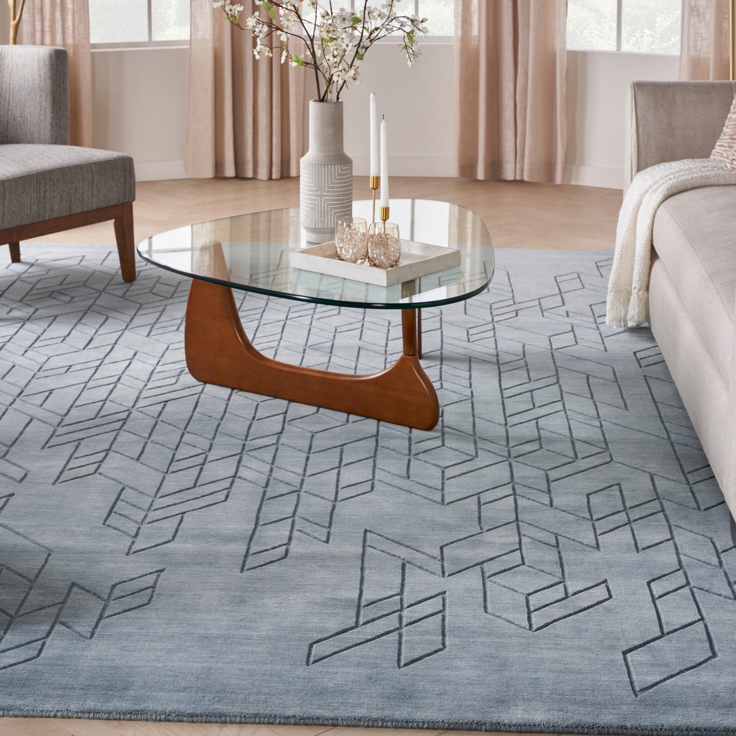 Nourison Alessia 8'6" x 11'6" Blue Modern Indoor Rug