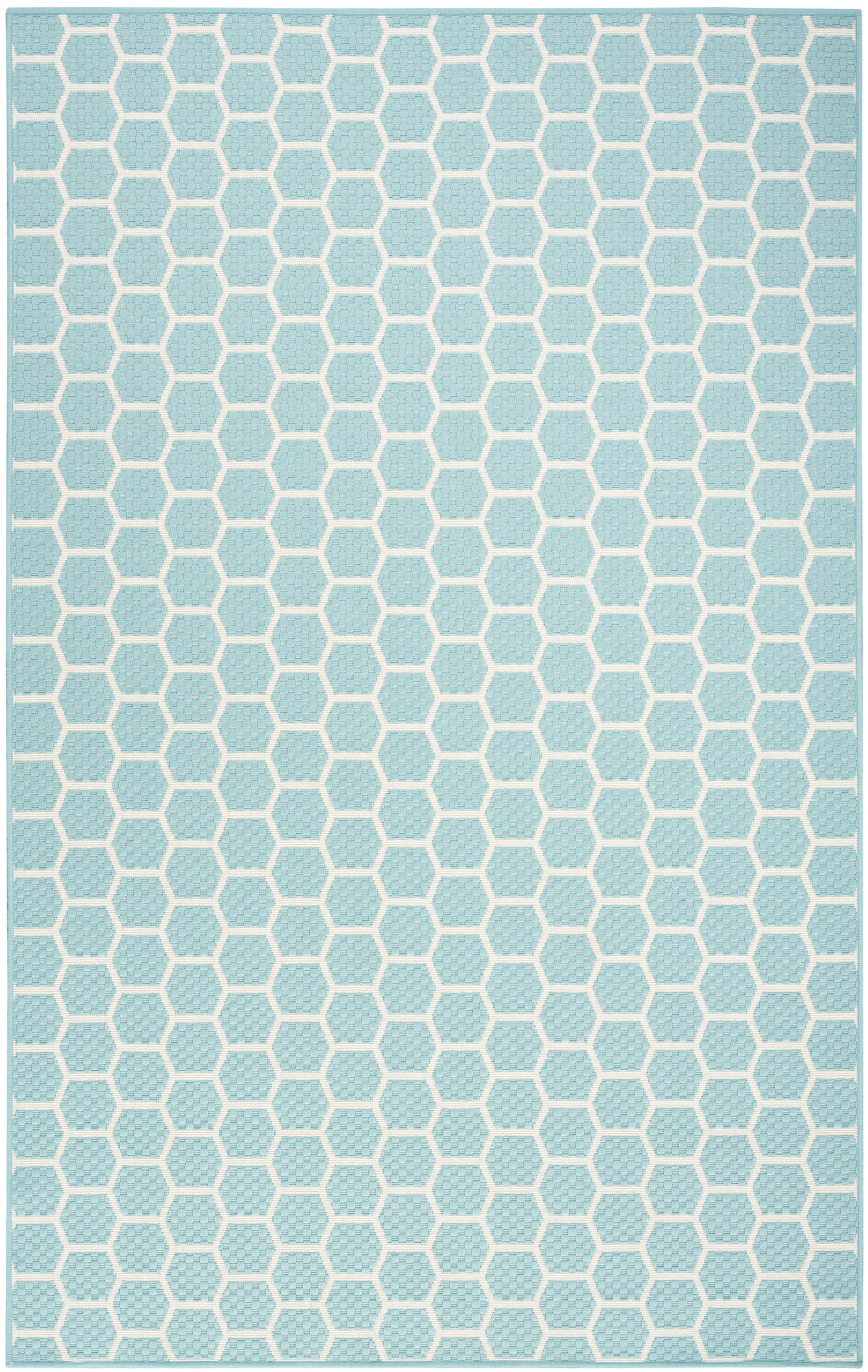 Nourison Twist Reversible 4' x 6' Aqua Modern Rug