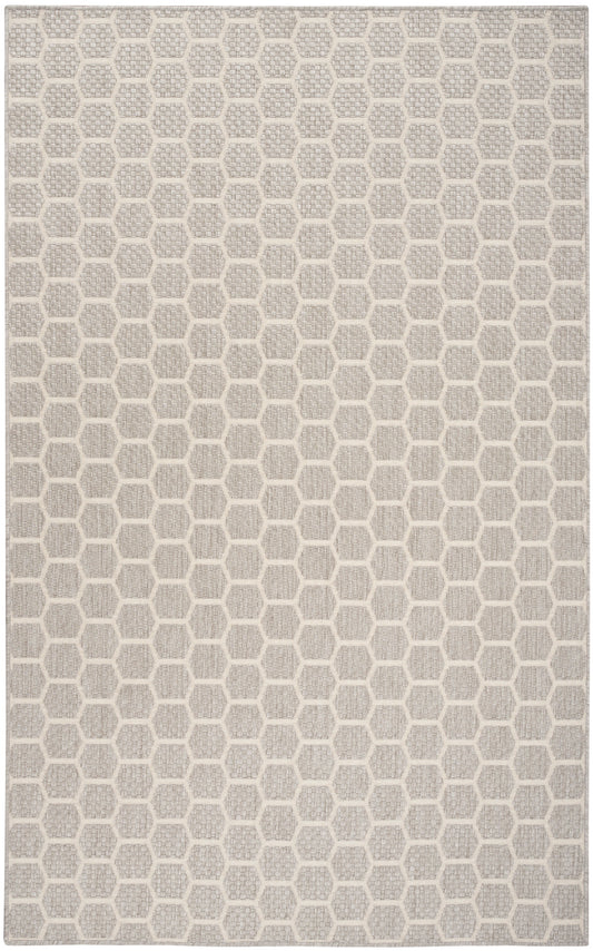 Nourison Twist Reversible 6' x 9' Grey Modern Rug