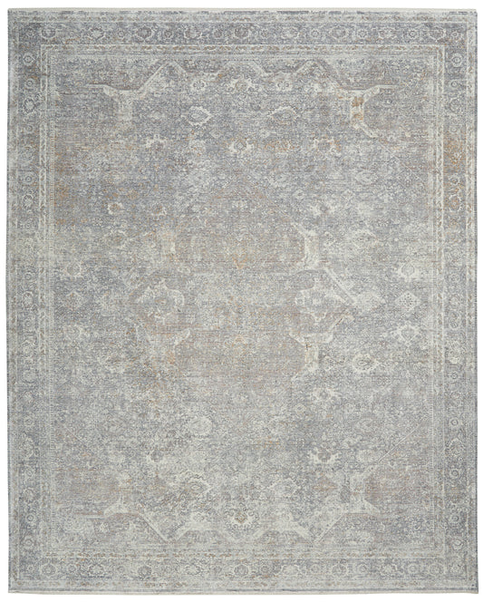 Nourison Starry Nights 9'10" x 12'6" Silver/Cream Vintage Indoor Rug