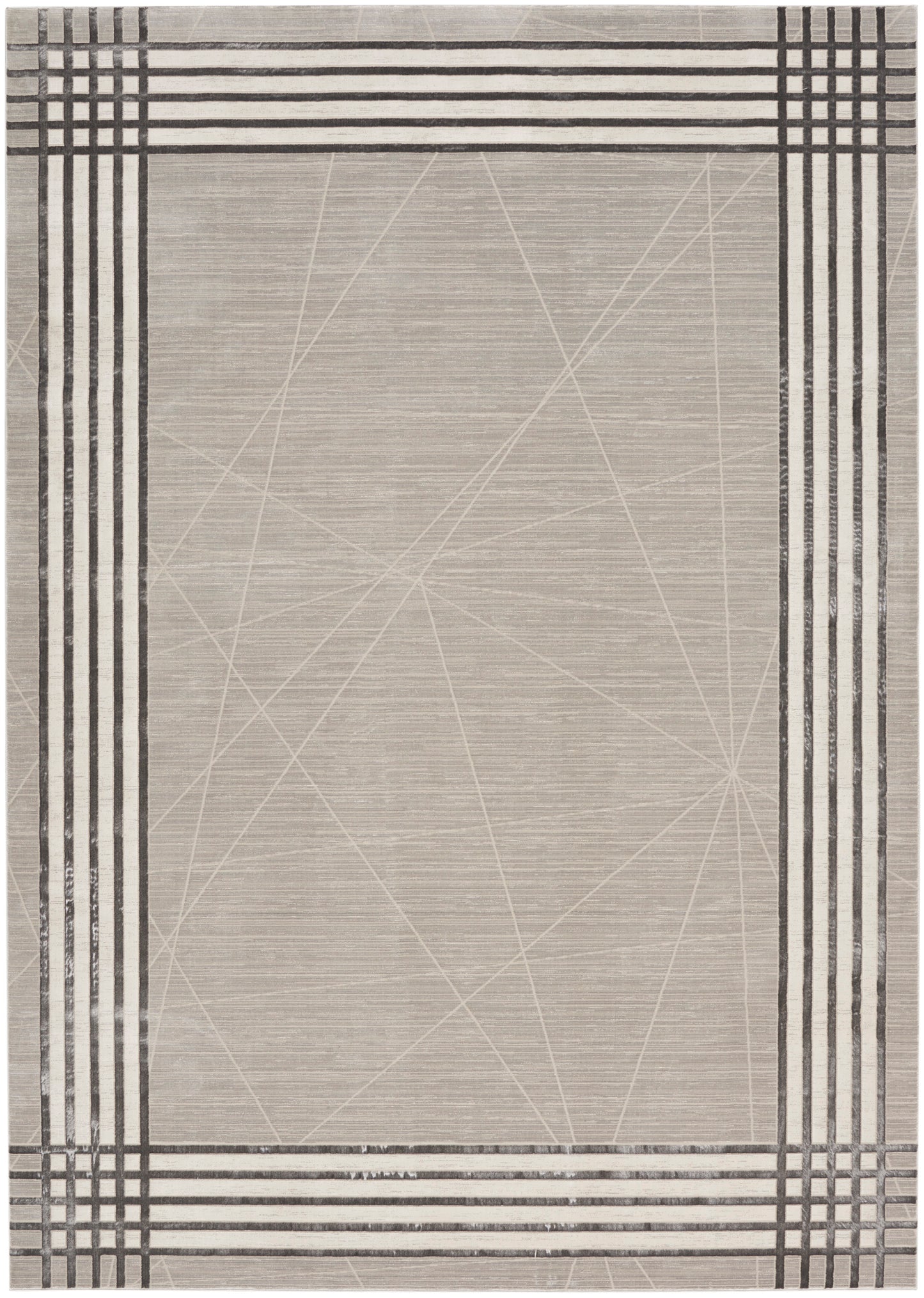 Nourison Desire 7'10" x 9'10" Grey Silver Modern Indoor Rug