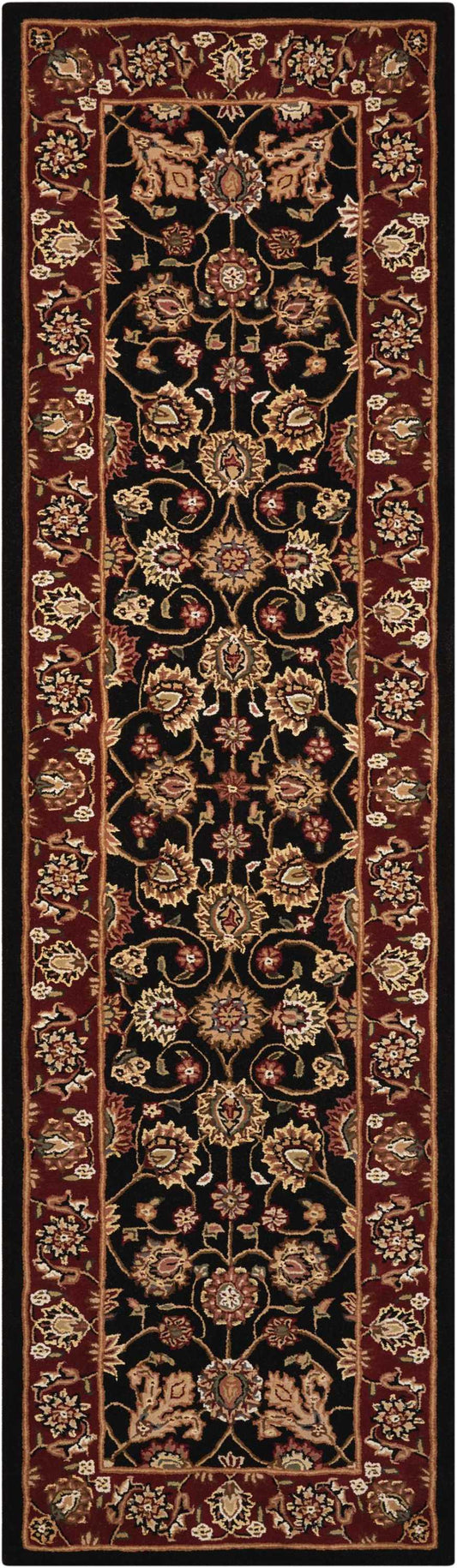 Nourison Nourison 2000 2'6" x 12' Black Traditional Indoor Rug