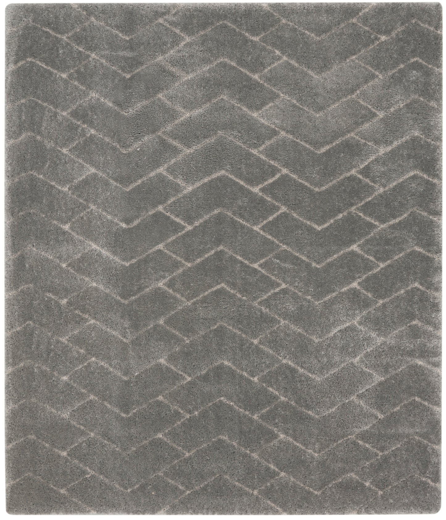 Nourison Dreamy Shag 7'10" x 9'10" Grey Shag Indoor Rug