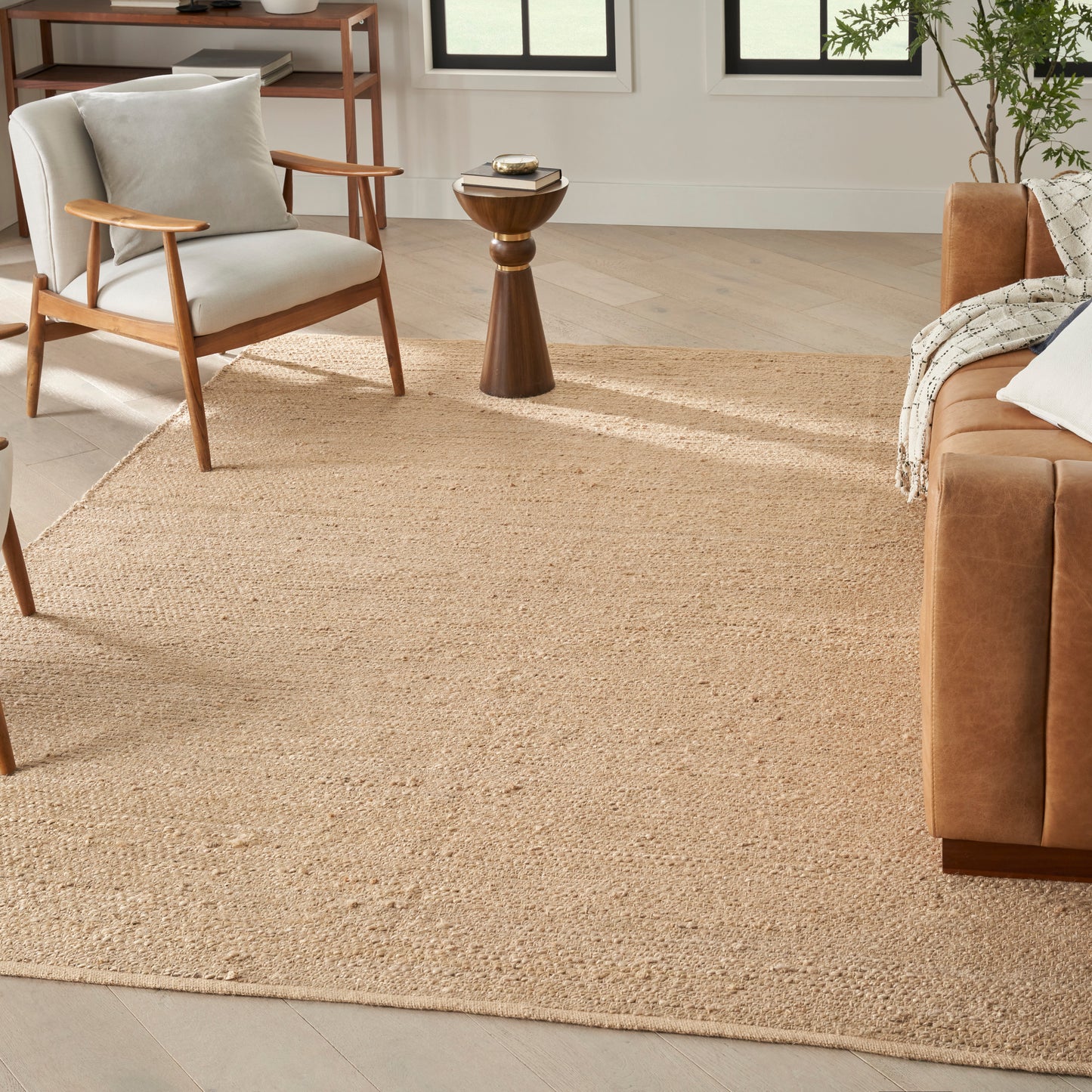 Nourison Natural Jute 12' x 15' Bleached Farmhouse Indoor Rug