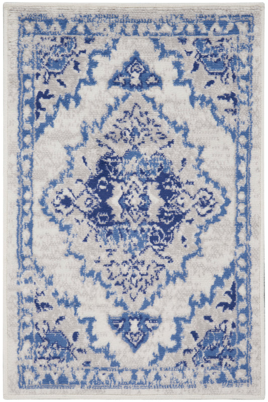 Nourison Whimsicle 2' x 3' Ivory Blue Bohemian Indoor Rug