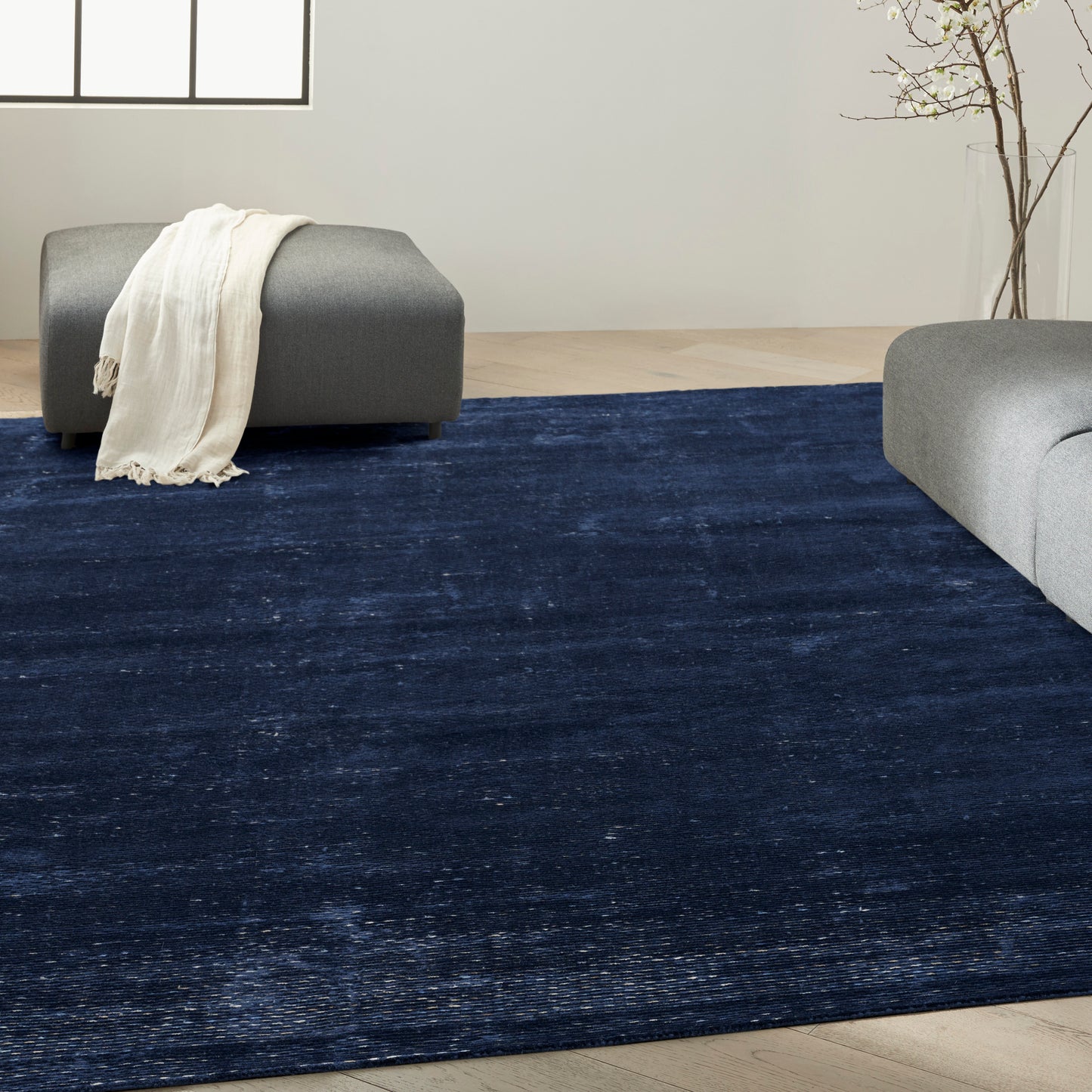 Calvin Klein Valley 9'9" x 13'9" Blue Modern Indoor Rug