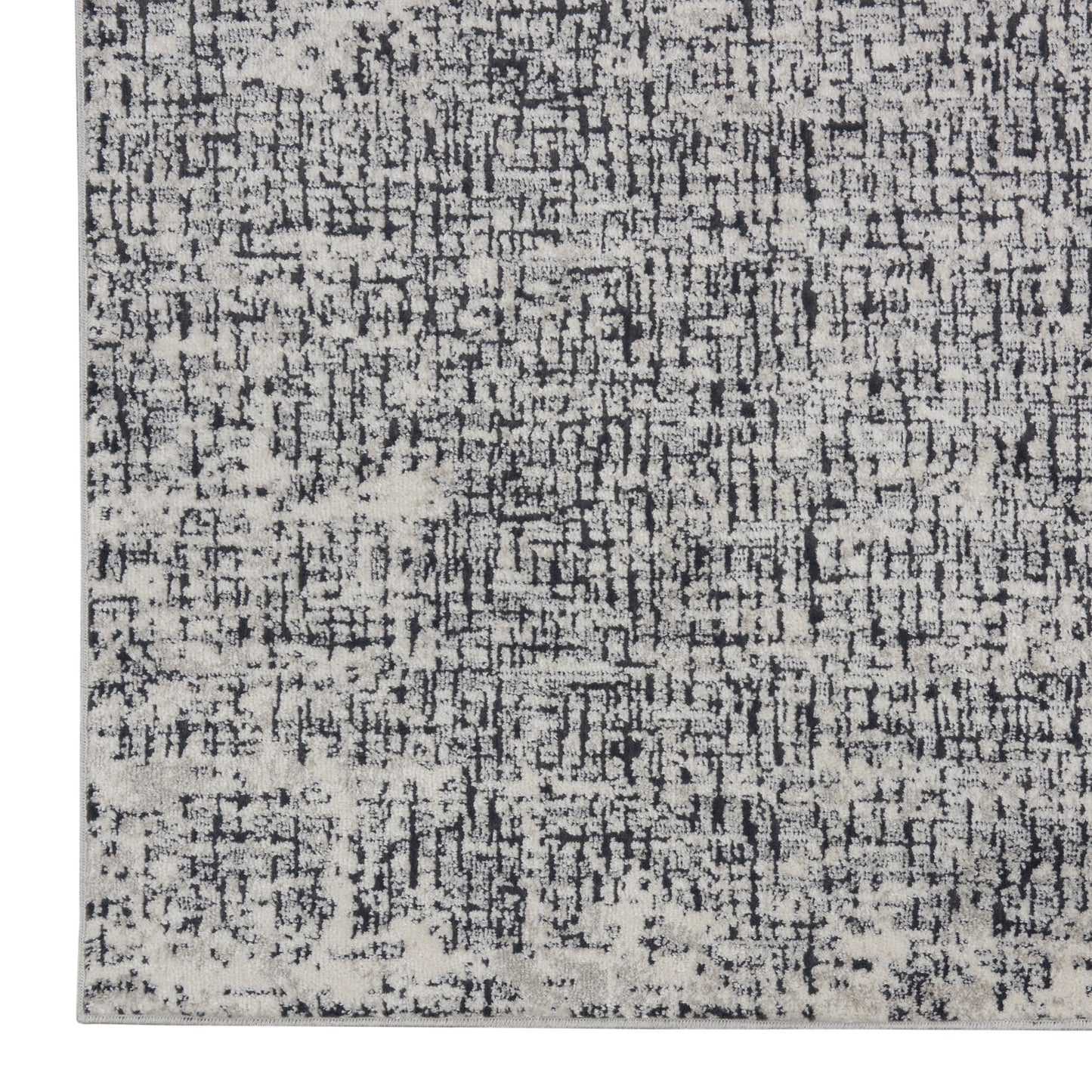 Calvin Klein CK970 Vapor 2'2" x 3'9" Ivory Black Modern Indoor Rug