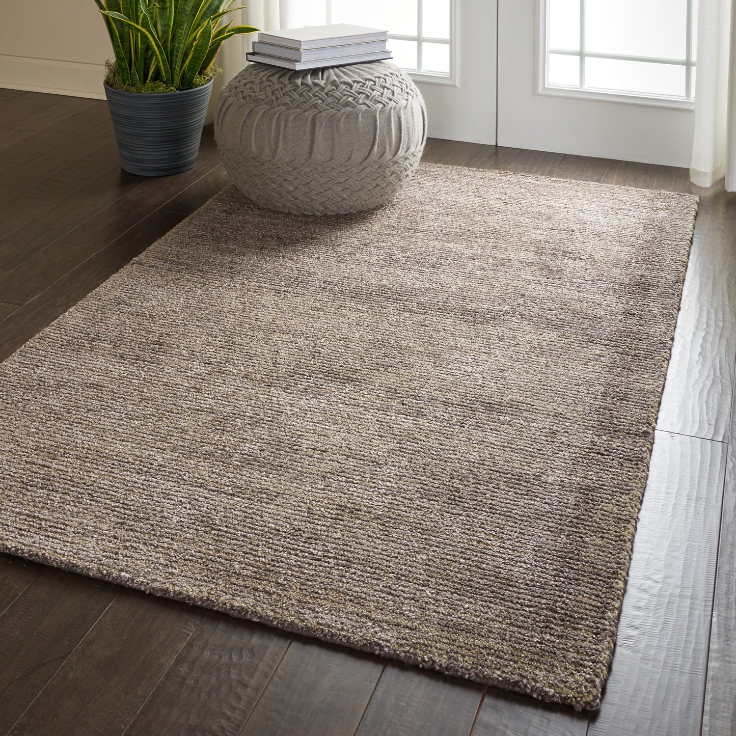 Nourison Weston 5'3" x 7'5" Charcoal Modern Indoor Rug