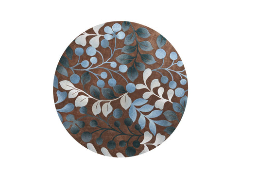 Nourison Contour 8' x Round Mocha Contemporary Indoor Rug