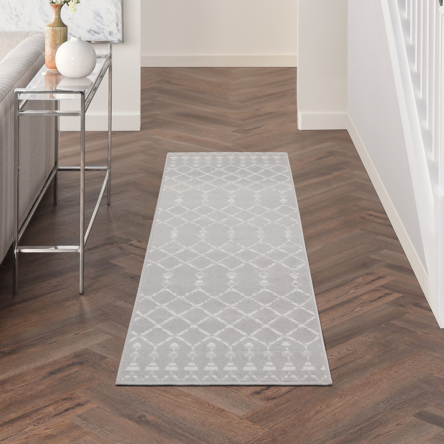 Nourison Whimsicle 2' x 6' Grey Bohemian Indoor Rug