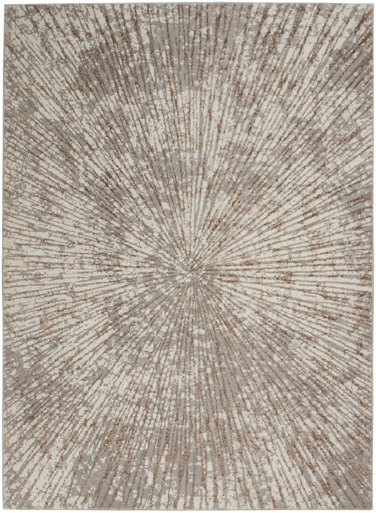 Inspire Me! Home Décor Metallic 6' x 9' Grey Mocha Glam Indoor Rug