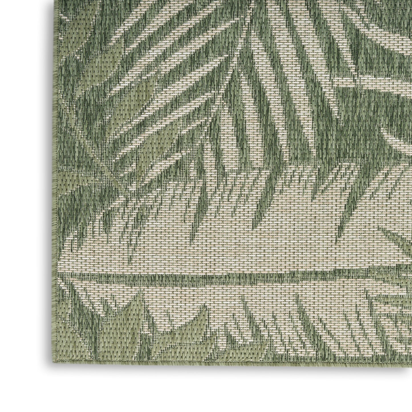 Nourison Garden Oasis 6' x 9' Green Ivory Outdoor Rug