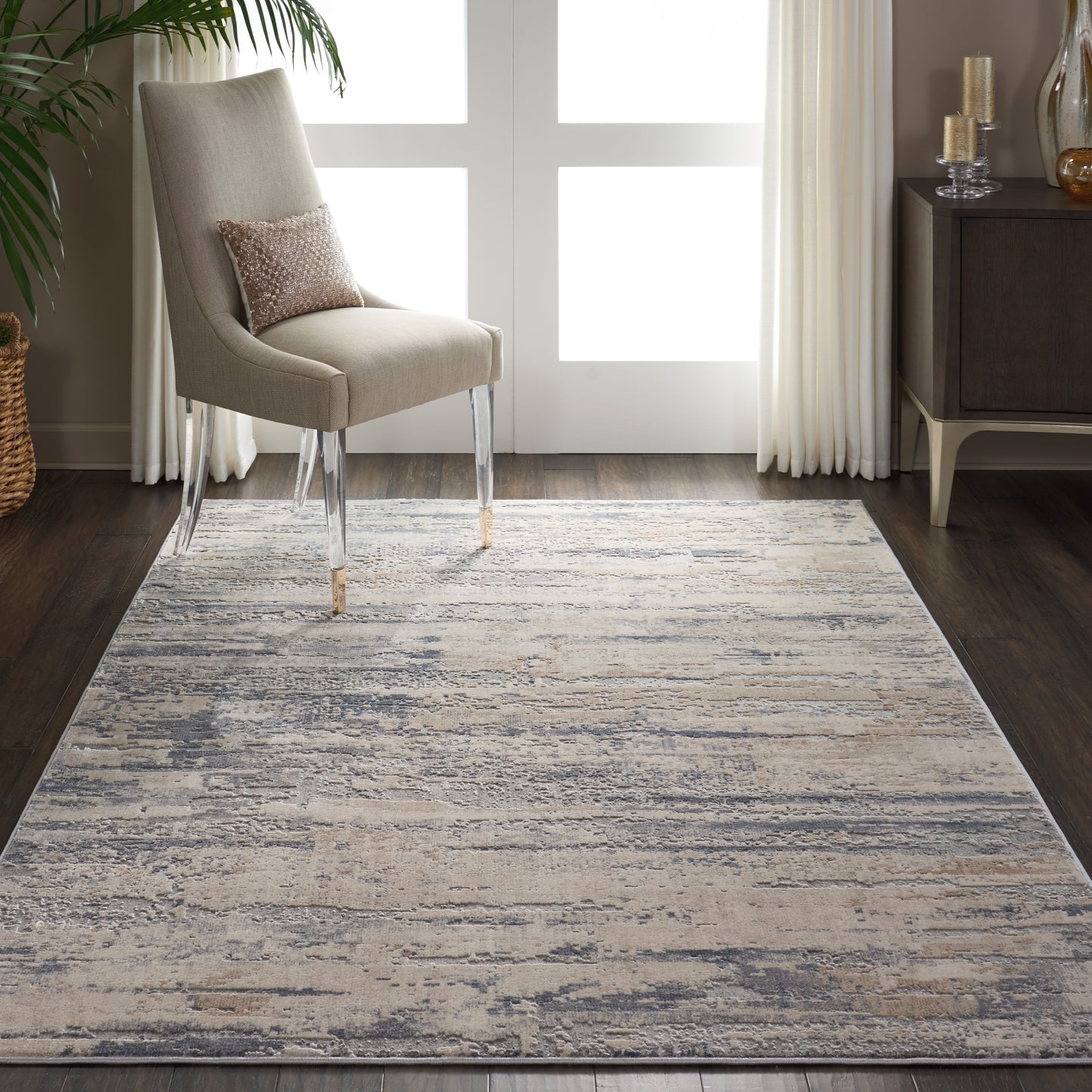 Nourison Rustic Textures 6' x 9' Beige Grey Rustic Indoor Rug