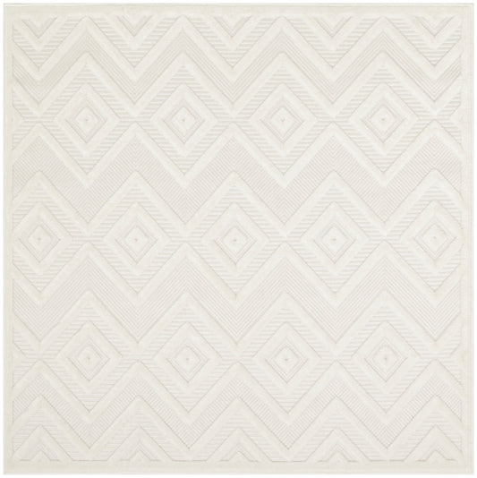 Nourison Versatile 5' x Square Ivory White Modern Rug