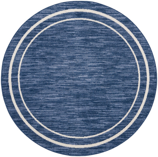 Nourison Nourison Essentials 4' x Round Navy/Ivory Contemporary Rug