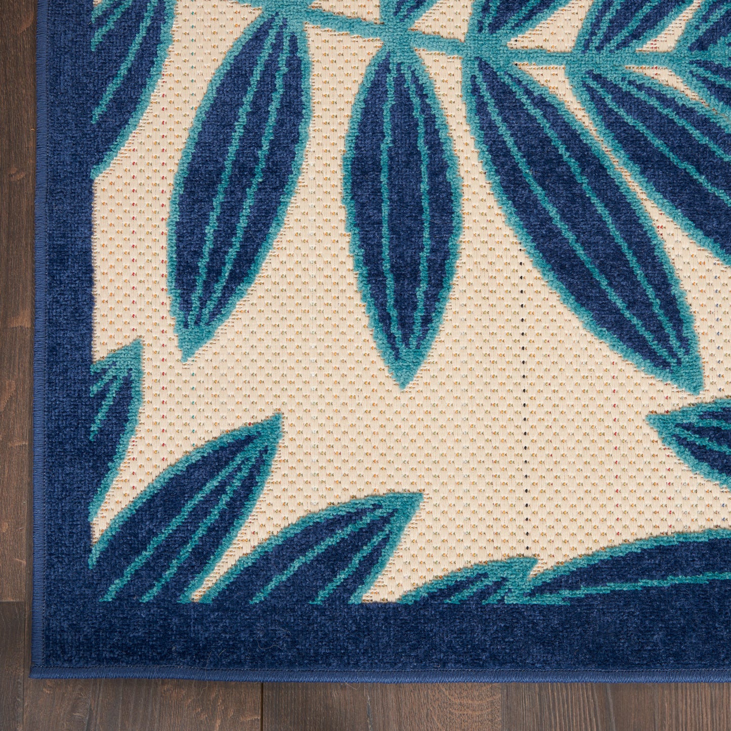 Nourison Aloha 6' x 9' Navy Tropical Rug