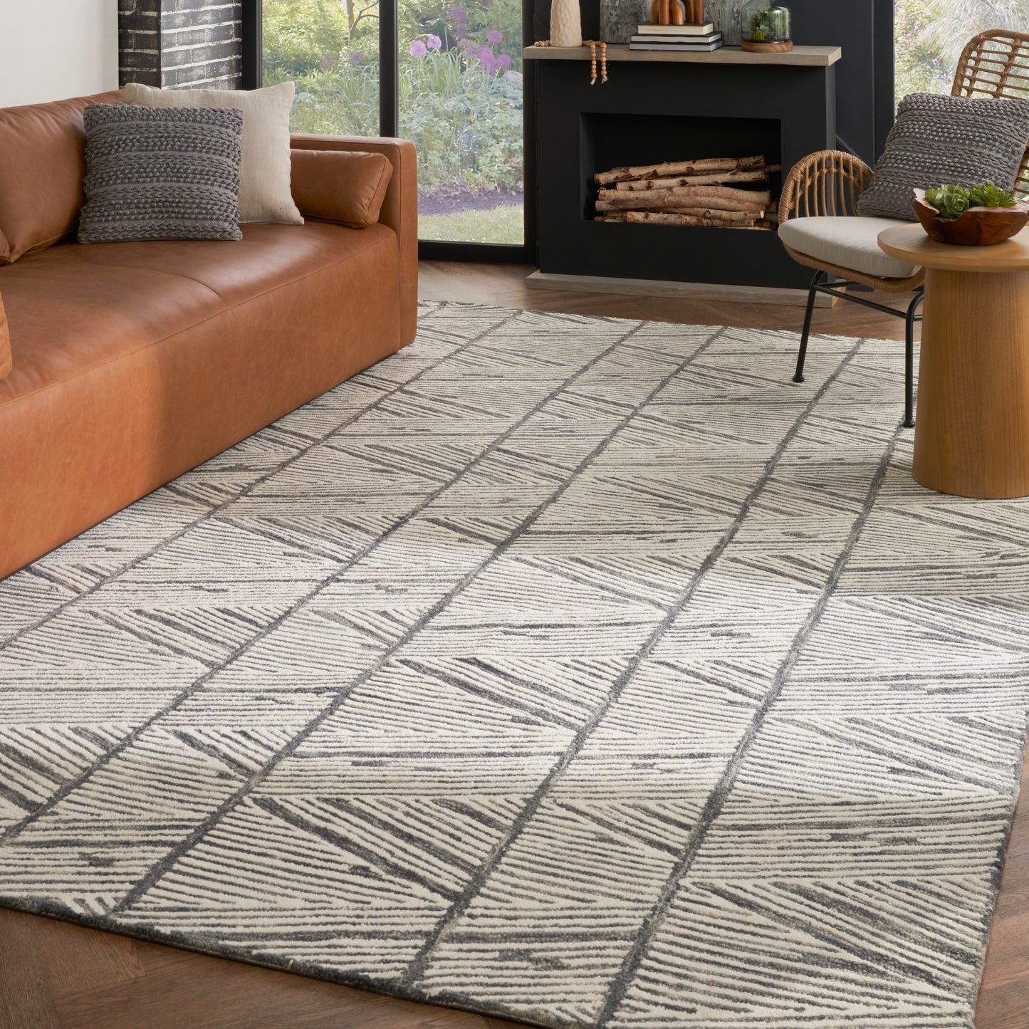 Nourison Colorado 7'9" x 9'9" Grey White Modern Indoor Rug