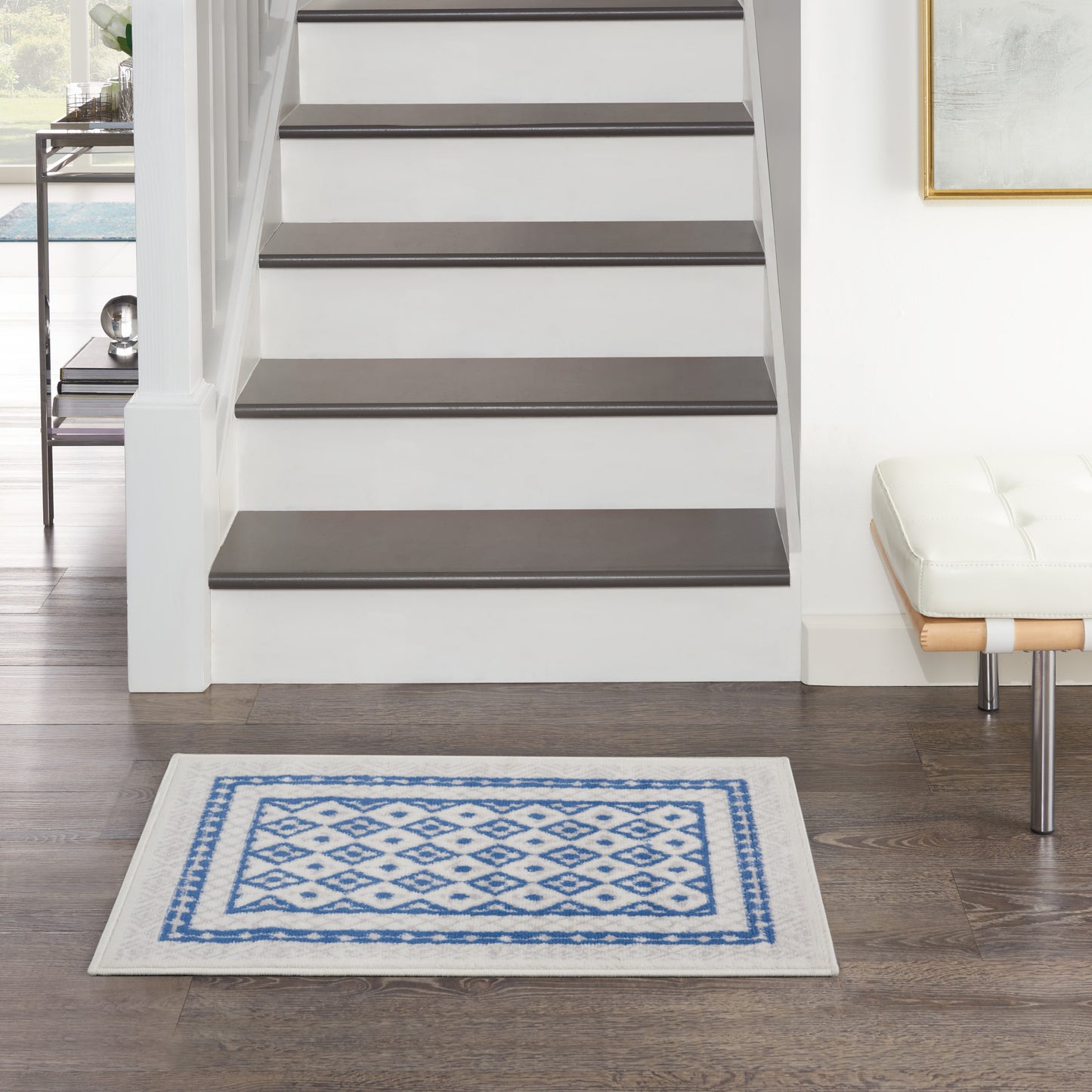 Nourison Whimsicle 2' x 3' Ivory Blue Farmhouse Indoor Rug