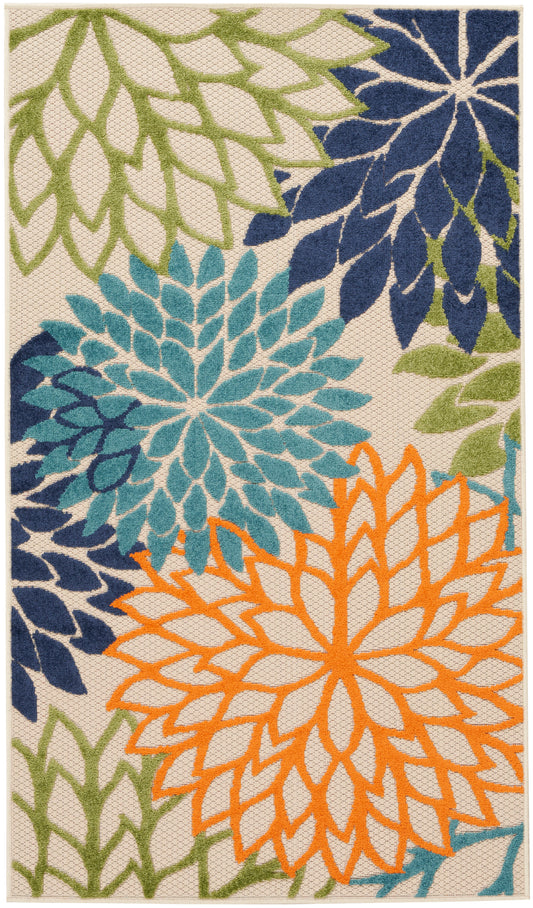 Nourison Aloha 3' x 5' Multicolor Tropical Rug