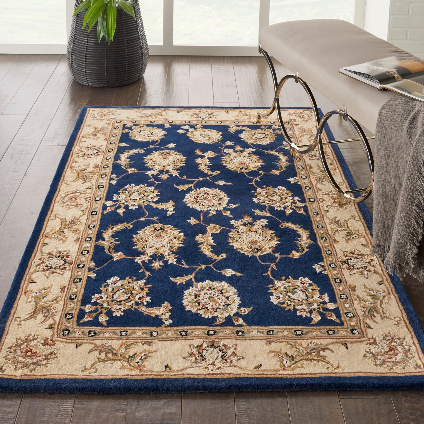 Nourison Nourison 2000 5'6" x 8'6" Navy Traditional Indoor Rug