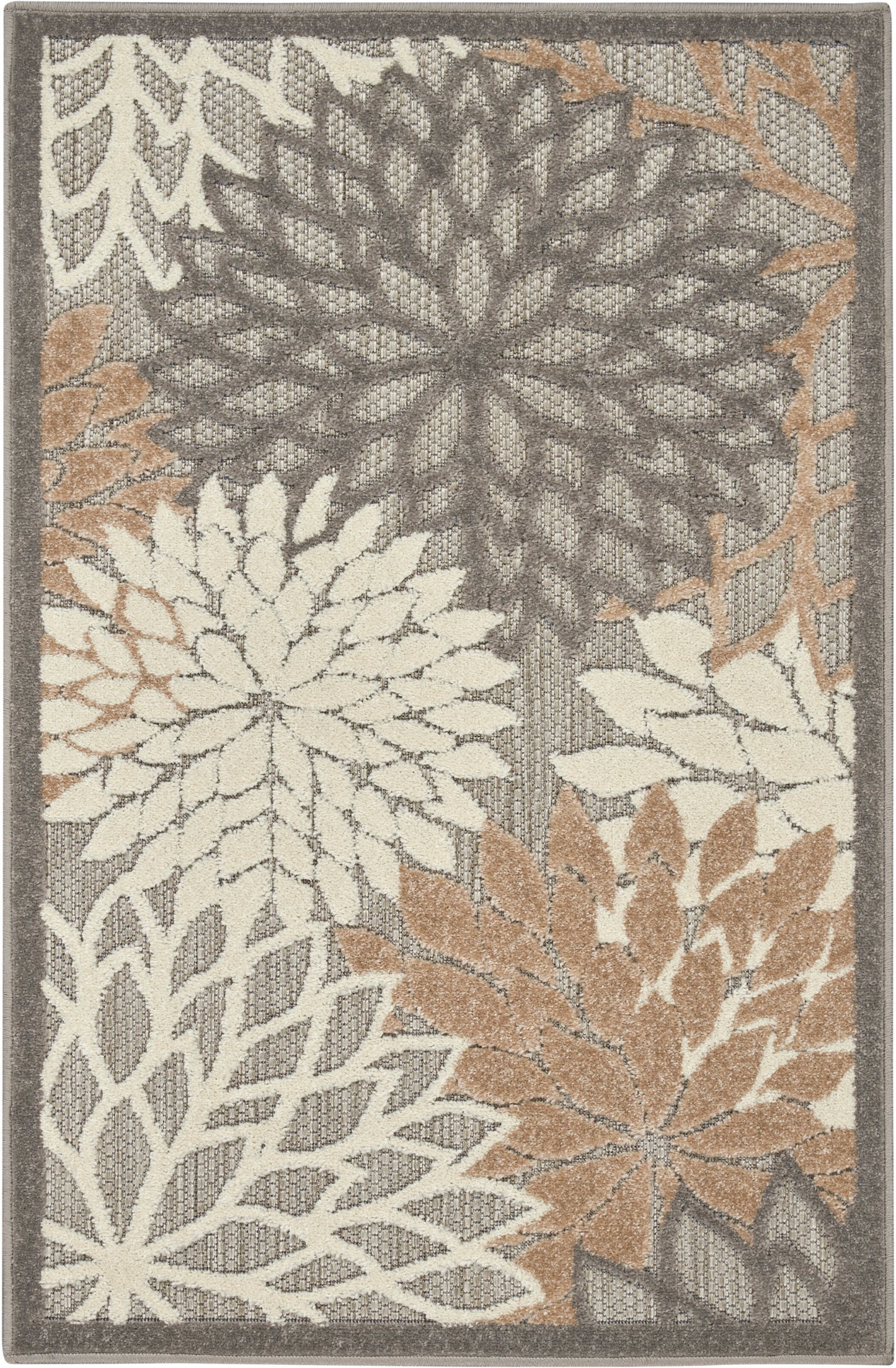 Nourison Aloha 2'8" x 4' Natural Tropical Rug