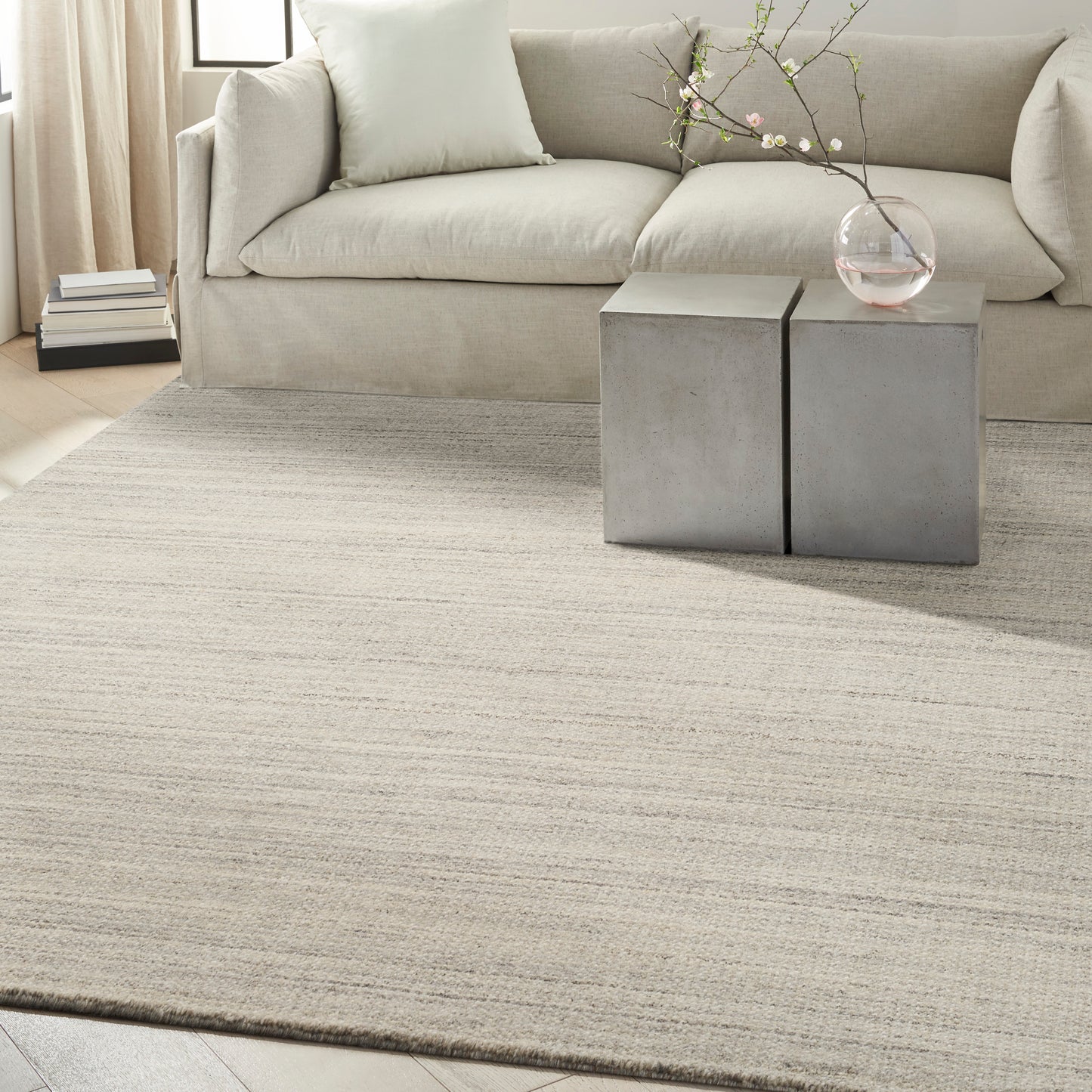 Calvin Klein CK040 Abrash 7'9" x 9'9" Grey Modern Indoor Rug