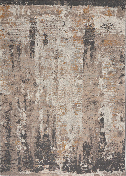 Nourison Tangra 4' x 6' Cream Grey Modern Indoor Rug