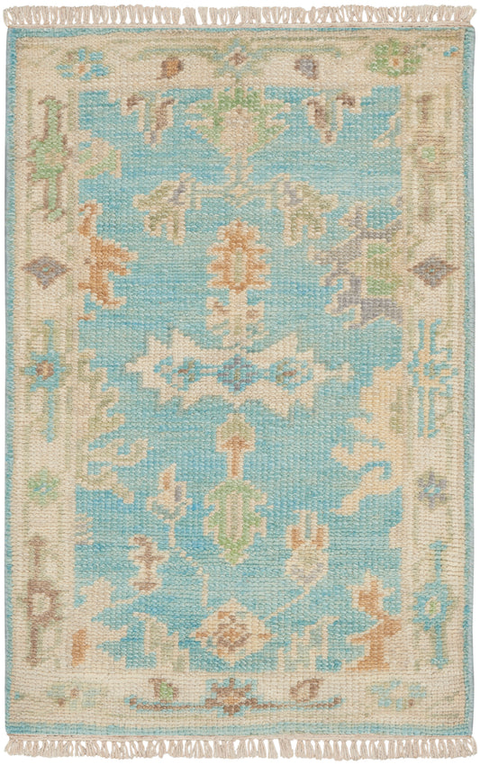 Nourison Odessa 2' x 3' Blue Multicolor Vintage Indoor Rug