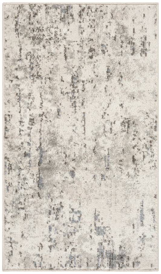 Nourison Quarry 2'2" x 3'9" Ivory Blue Grey Modern Indoor Rug