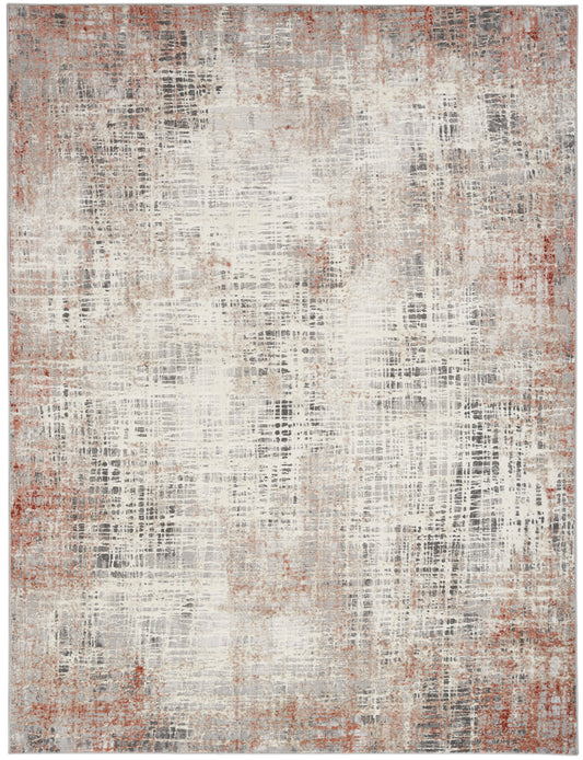 Calvin Klein CK022 Infinity 7'10" x 9'10" Rust Multicolor Modern Indoor Rug