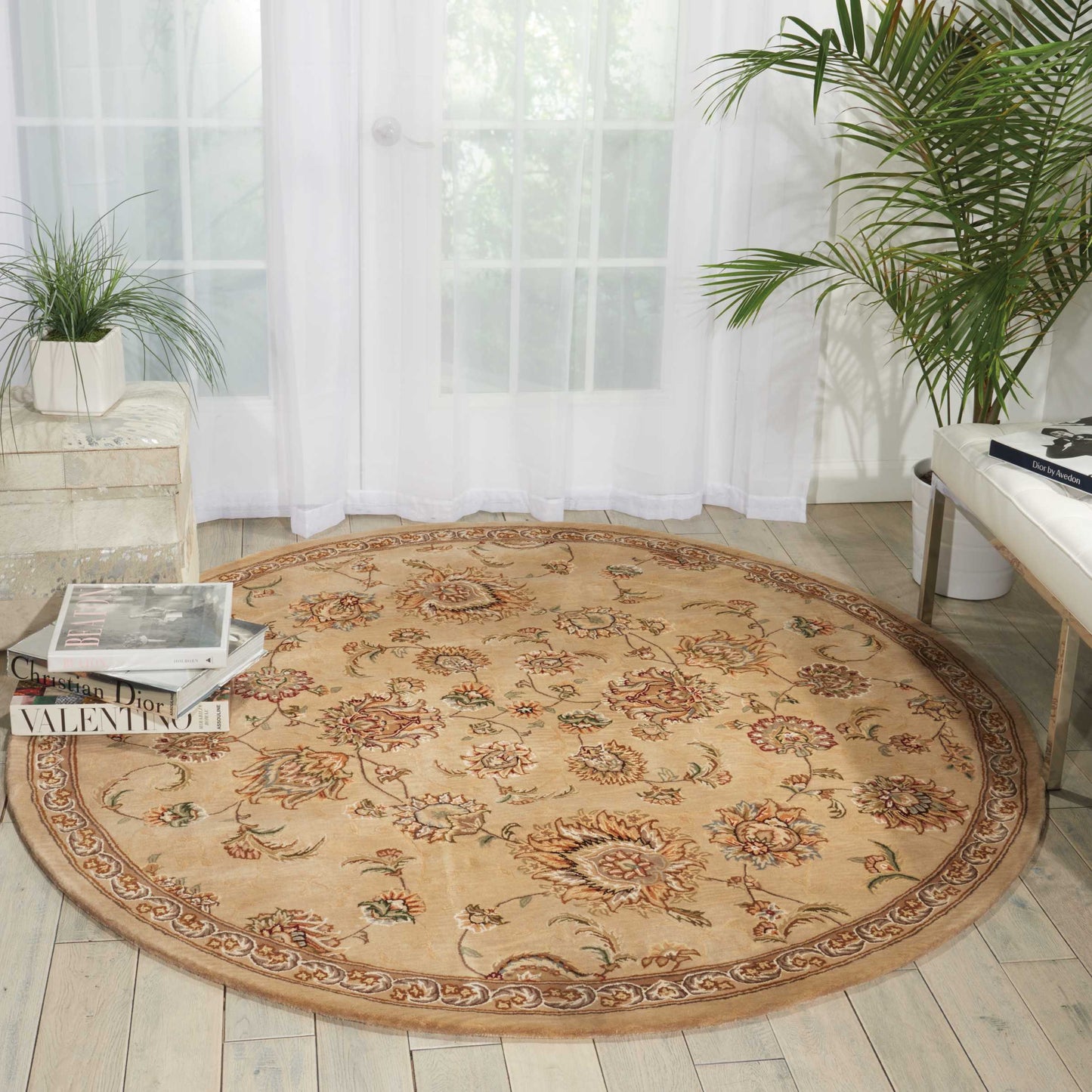 Nourison Nourison 2000 8' x Round Beige Traditional Indoor Rug