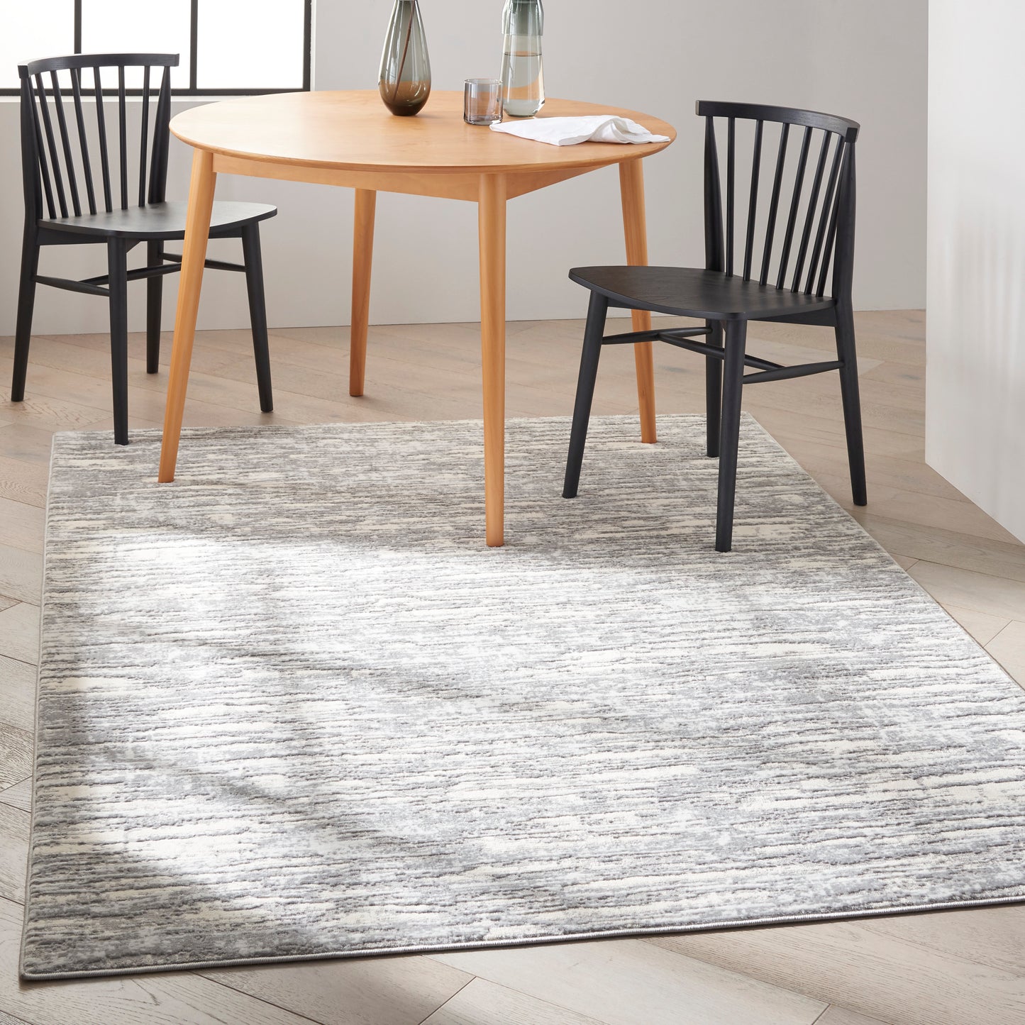 Calvin Klein CK005 Enchanting 5'3" x 7'3" Grey Beige Modern Indoor Rug