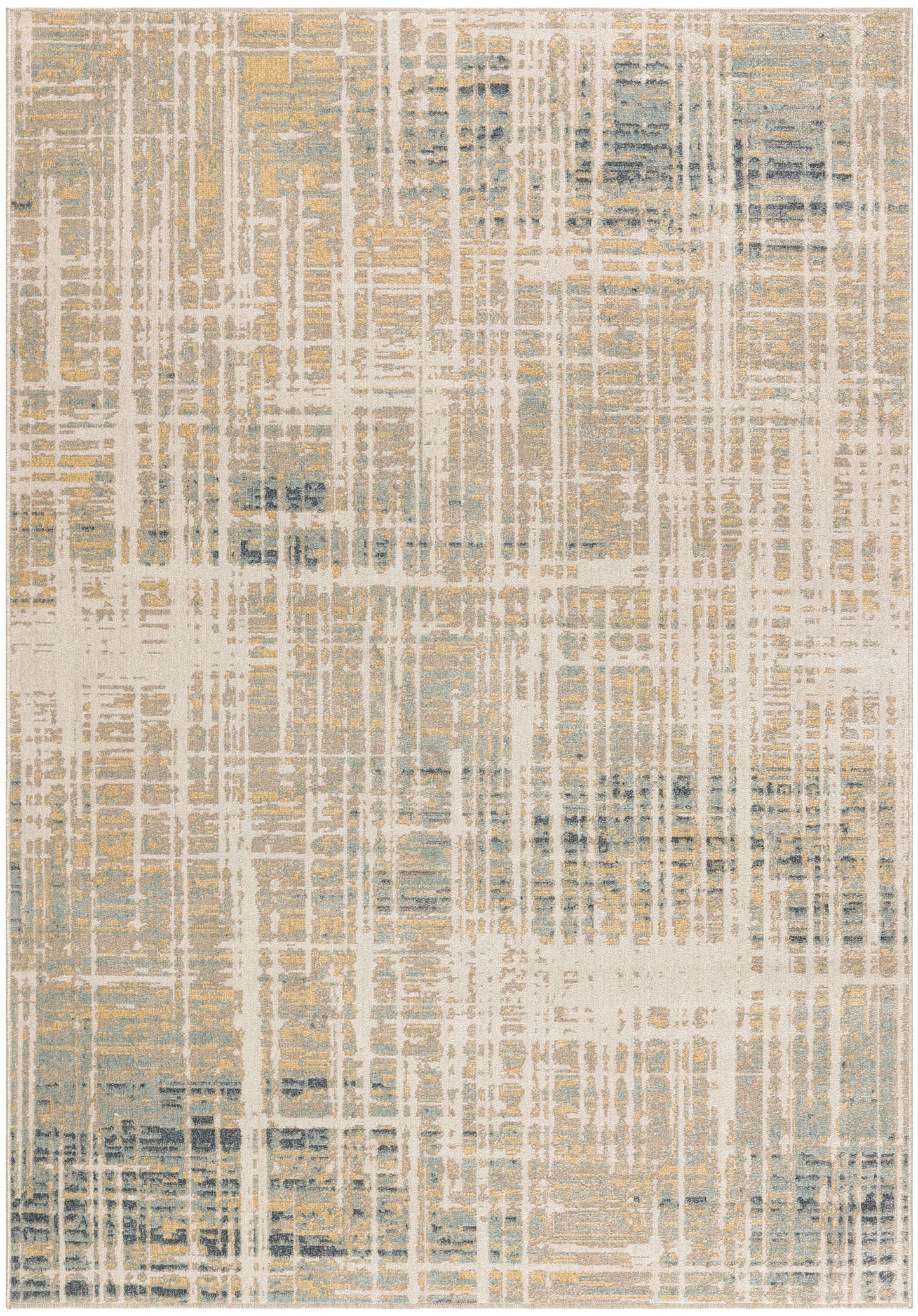 Nourison Washable Decor 9' x 12' Beige Blue Modern Indoor Rug