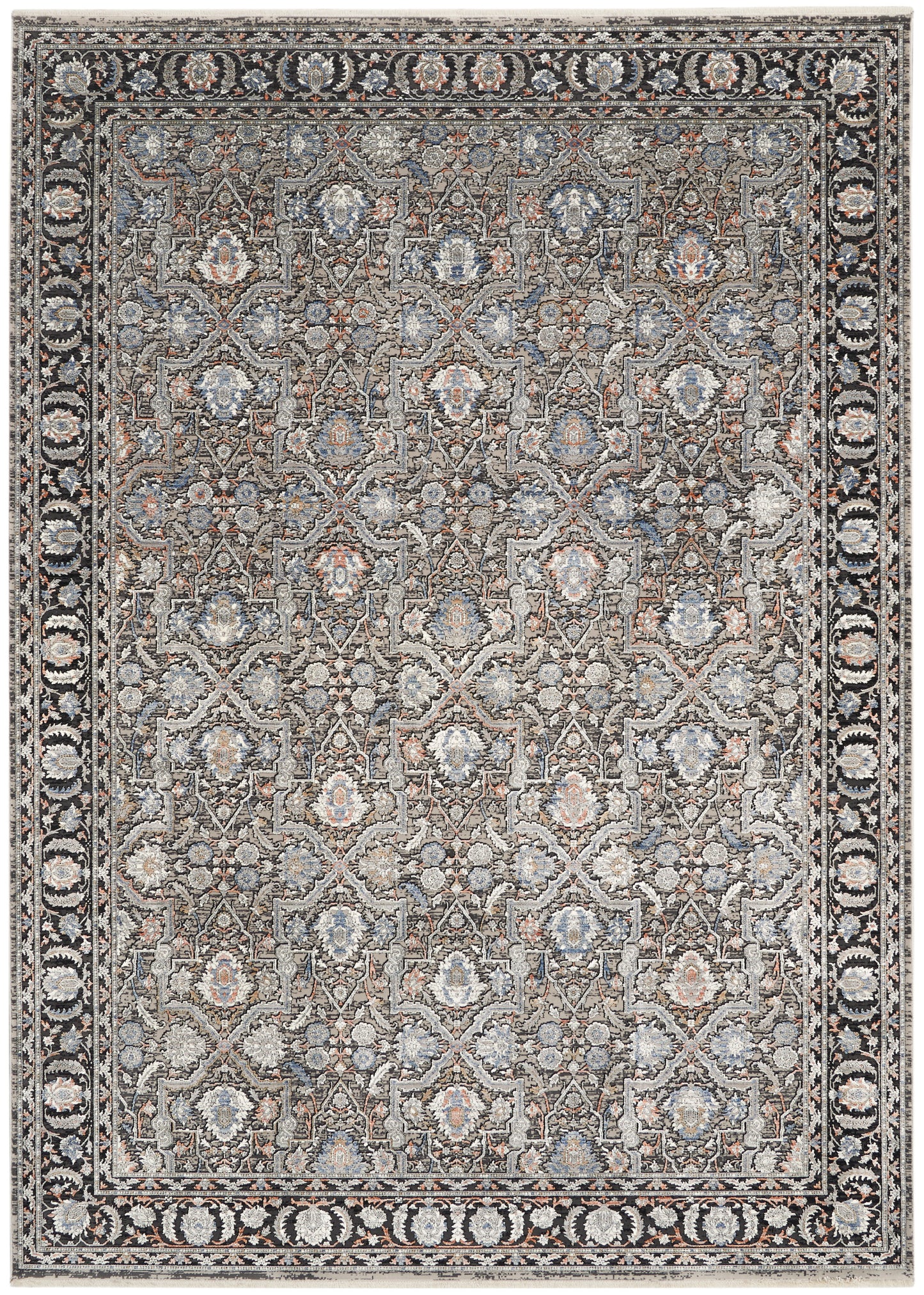 Nourison Starry Nights 5'3" x 7'3" Grey/Navy Vintage Indoor Rug