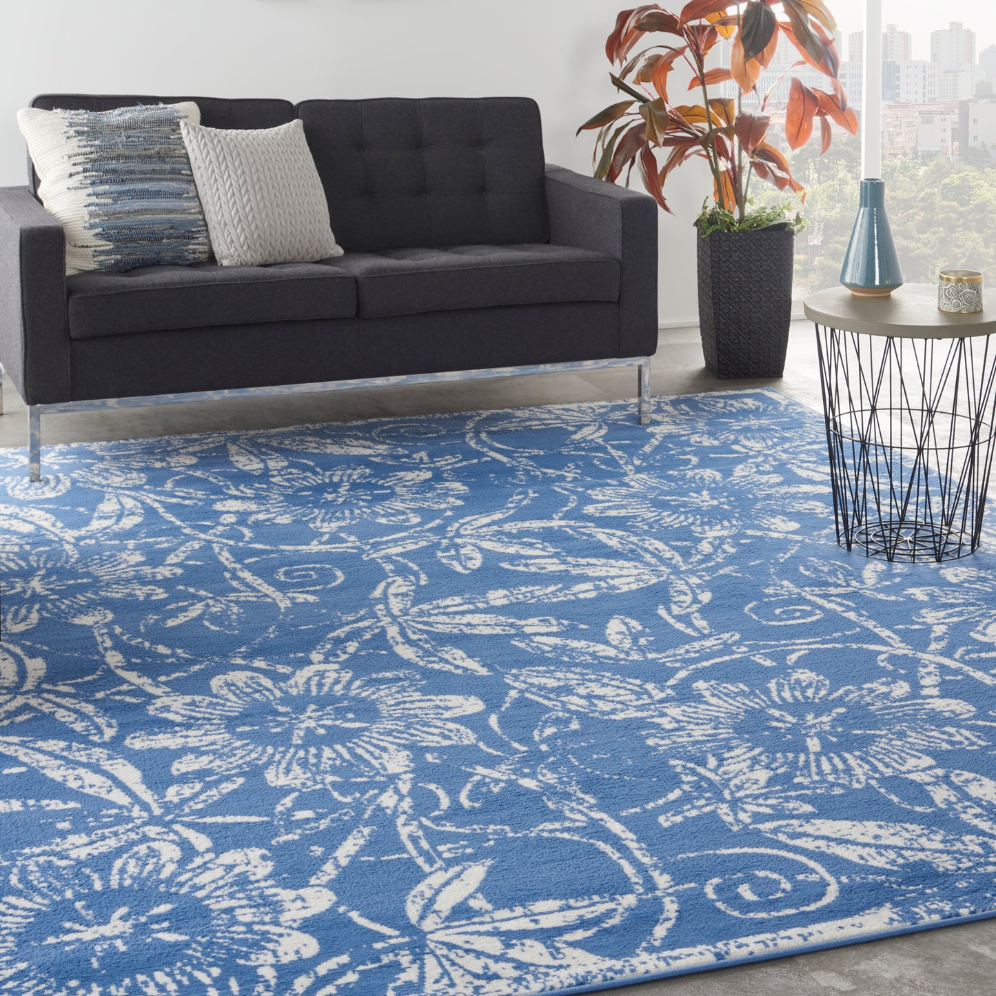 Nourison Whimsicle 7' x 10' Blue Farmhouse Indoor Rug