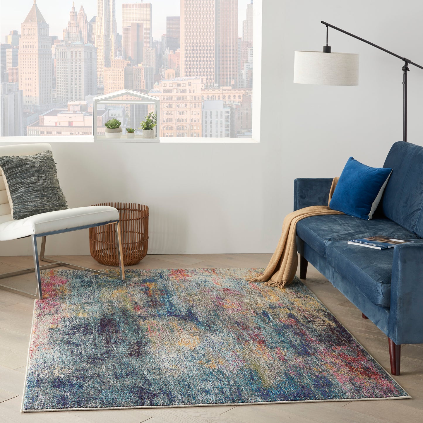 Nourison Celestial 5'3" x 7'3" Multicolor Modern Indoor Rug