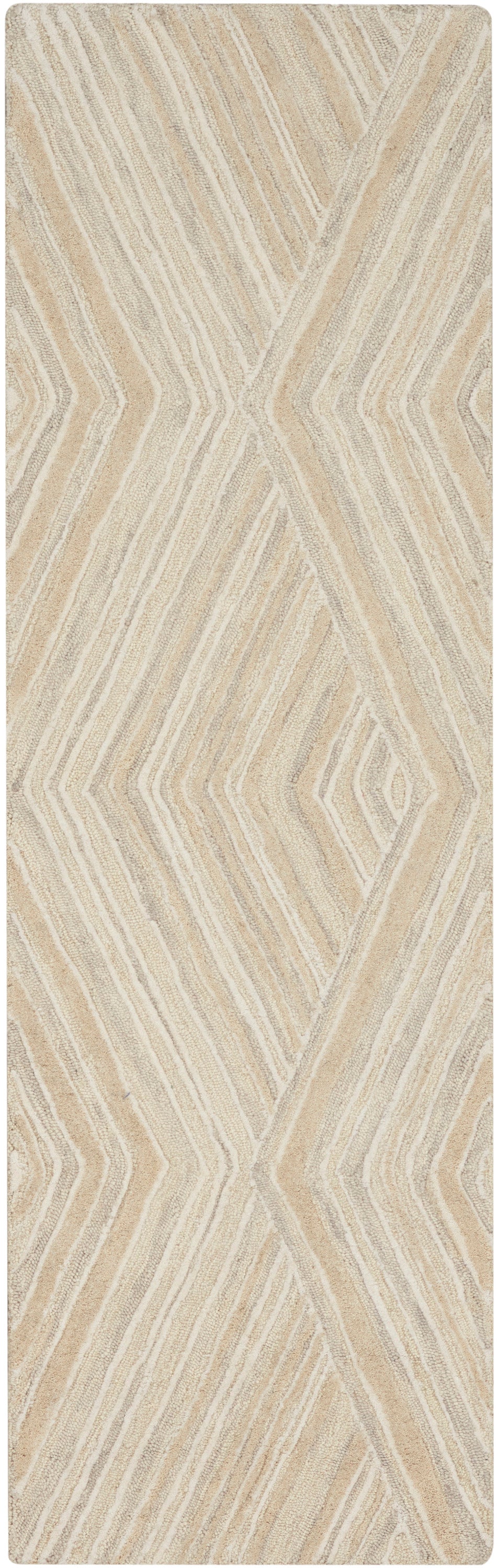 Nourison Graceful 2'3" x 7'6" Ivory Modern Indoor Rug