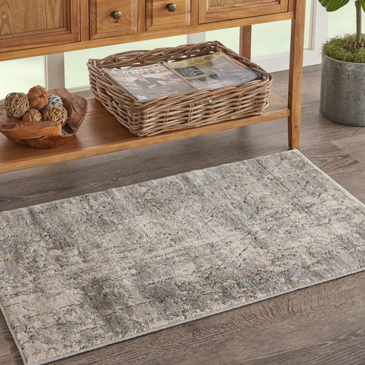 Nourison Quarry 2'2" x 3'9" Beige Grey Modern Indoor Rug