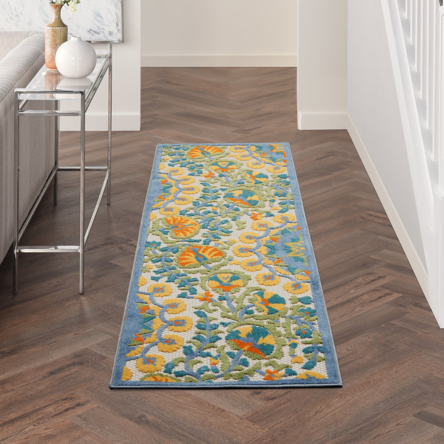 Nourison Aloha 2'3" x 8' Multicolor Transitional Rug