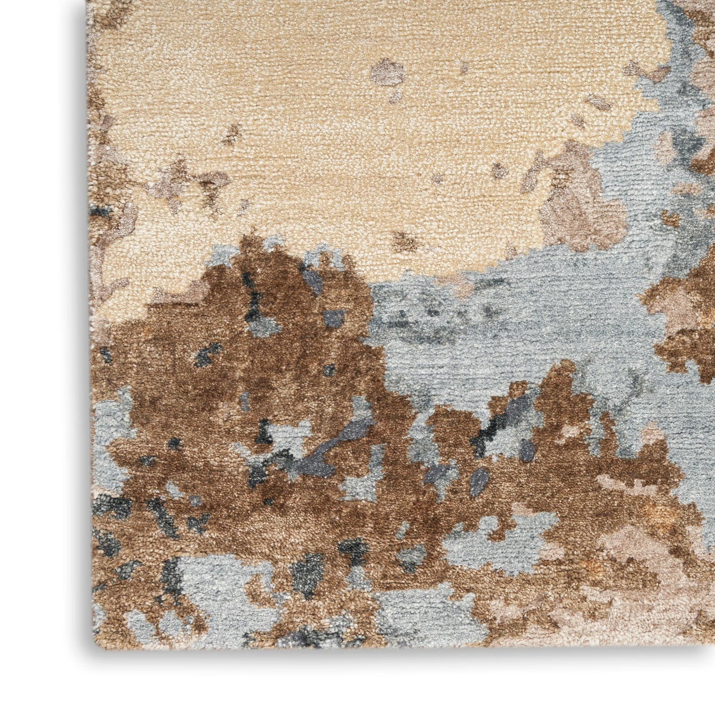 Nourison Silk Shadows 9'9" x 13'9" Beige Blue Modern Indoor Rug